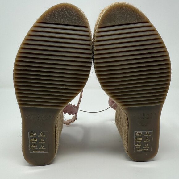 Ted Baker London Taymie Espadrille Wedge Sandals Women's 38 US 7.5 Pink NWOB - Picture 14 of 15